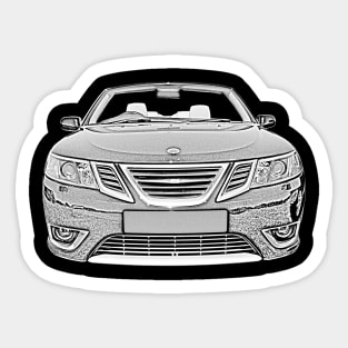 Saab 93 Aero classic car Sticker